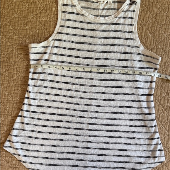 Athleta Black and White Tank Top with Stripes - Picture 1 of 4